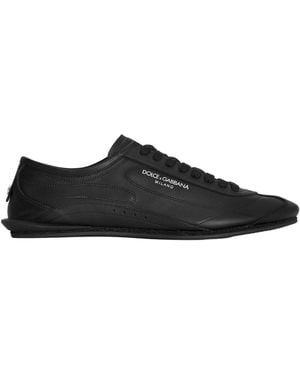 Dolce & Gabbana Lipari Logo Printed Sneakers - Black