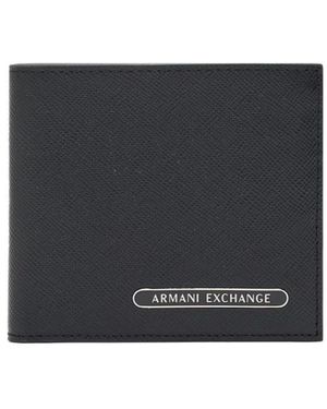 ARMANI EXCHANGE Logo-Lettering Wallet - Black