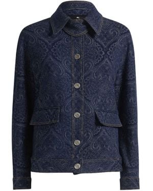 Etro Denim Jacquard Jacket - Blue