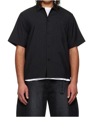 Sacai Chalk Striped Shirt - Black