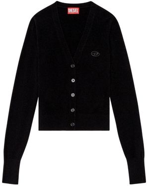 DIESEL M-Arte V-Neck Knitted Cardigan - Black