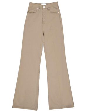 Ami Paris High-Waist Flared Pants - Natural