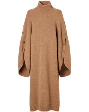 Zimmermann Buttoned Merino Wool Midi Dress - Brown
