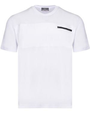 Herno Zipped Chest T-Shirt - White