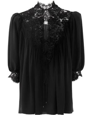 Chloé Chloé Fluid Puff-Sleeved Blouse - Black