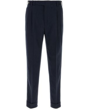 Pt Pantaloni Casual Trousers With Belt Loops - Blue