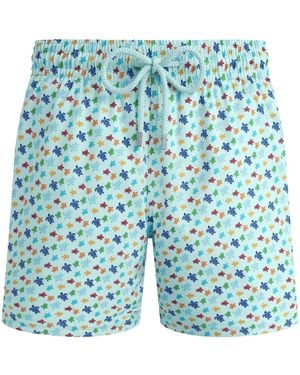 Vilebrequin Turtle Print Swim Shorts - Blue
