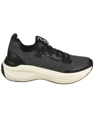 Tod's Logo Detailed Lace-Up Sneakers - Black