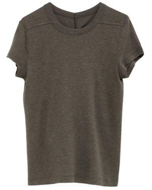 Rick Owens Crewneck Cropped T-Shirt - Gray