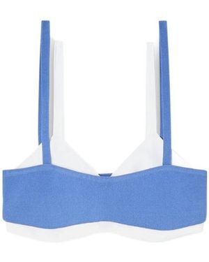 DIESEL M-Zelda Ribbed Panelled Top - Blue