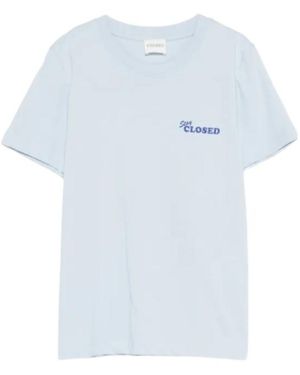 Closed Logo-Print T-Shirt - Blue