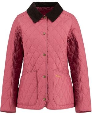 Barbour Quilted Corduroy-Collar Jacket - Pink
