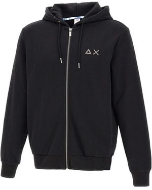 Sun 68 Zip-Up Logo Hoodie - Blue