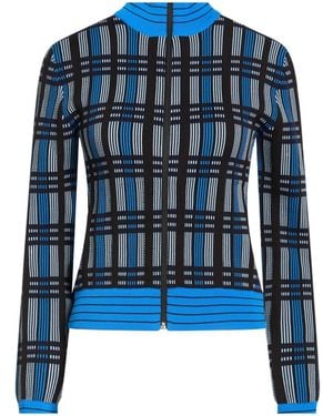 Marni Solid Color Jacquard Long Sleeve Top - Blue