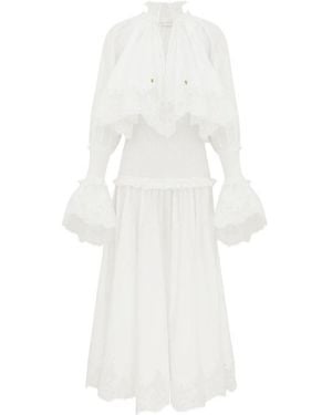 Zimmermann Alchemy Poplin Maxi Dress - White