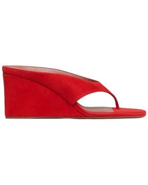 Alaïa Wedge-Heel Sandals - Red