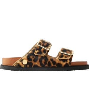 Birkenstock Calf Hair Sandals - Brown