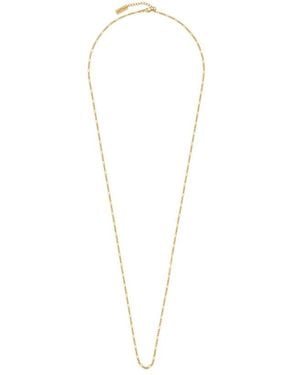 Saint Laurent Long Parallel Figaro Chain Necklace - White