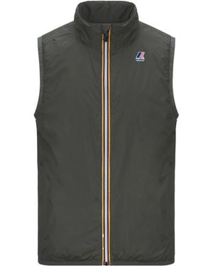 K-Way Logo Zip-Up Vest - Blue
