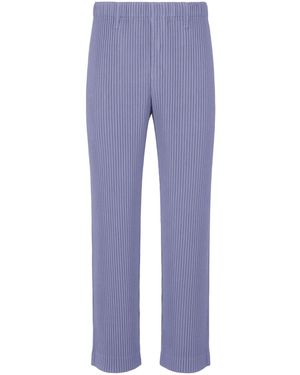 Homme Plissé Issey Miyake Homme Plissé Issey Miyake Tailored Pleated Trousers - Blue