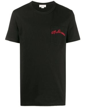 McQ Logo Embroidered T-Shirt - Black