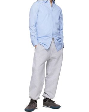 Jil Sander Logo-Embroidered Drawstring Trousers - Blue