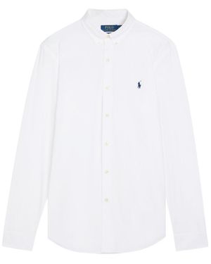 Polo Ralph Lauren Logo-Embroidered Stretch-Cotton Shirt - White