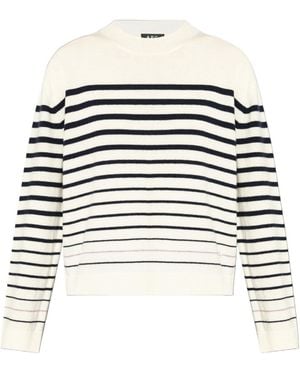 A.P.C. Striped Knit Jumper - White
