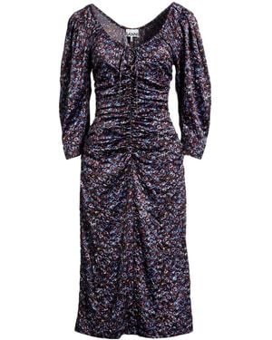 Ganni Printed Dress - Blue