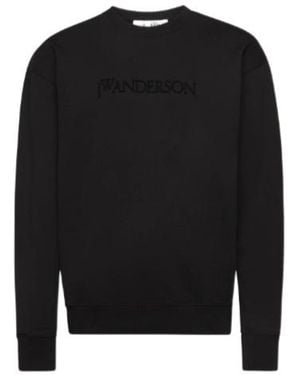 JW Anderson Jw Anderson Logo Embroidered Sweatshirt - Black