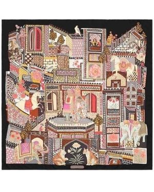 Ferragamo Printed Silk Scarf - Pink