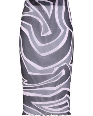PUCCI Printed Pencil Skirt - Gray
