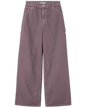 Carhartt Logo Patch Wide-Leg Jeans - Purple