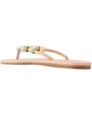 Ancient Greek Sandals Beaded Decorative Sandals - Pink