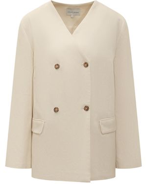 Loulou de Saison Icha Double-Breasted Blazer - Natural