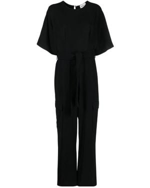 P.A.R.O.S.H. Wide-Leg Cargo Jumpsuit - Black
