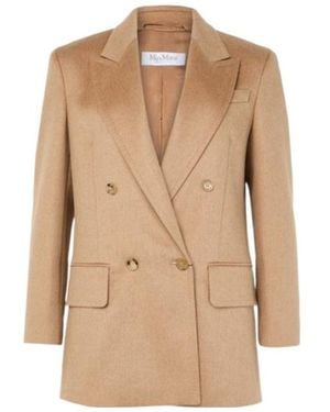 Max Mara Long-Sleeved Suit Jacket - Natural