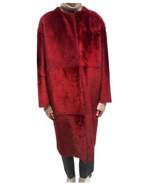 Max Mara Long-Sleeved Coat - Red