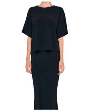 Norma Kamali Short-Sleeve T-Shirt - Blue