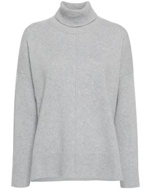 Eleventy High-Neck Knitted Sweater - Gray