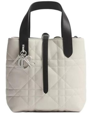 Dior Small Toujours Vertical Tote Bag - White