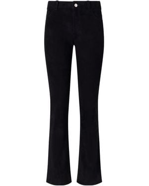 Stouls Dean Suede Flared Trousers - Black