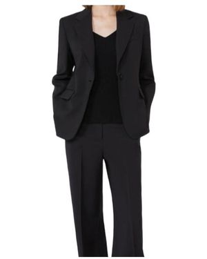 Weekend by Maxmara Lamine Single-Breasted Tailored Blazer - Black