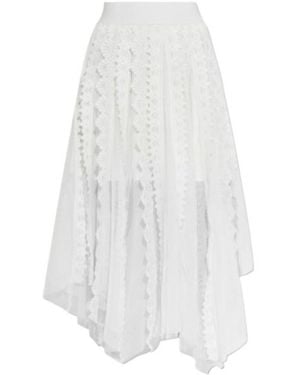 AllSaints Vashtie Lace Panel Skirt - White