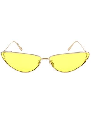 Dior Triangle Frame Sunglasses - Yellow