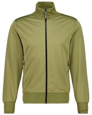 Palm Angels Stand Up Collar Zipped Sweatshirt - Green