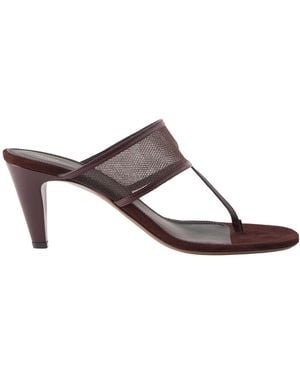 Neous Vena 65 Leather-Trimmed Mesh Sandals - Brown