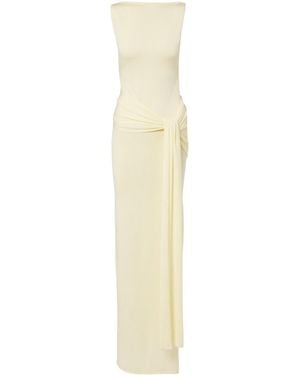 AYA MUSE Pleated Evening Dress - White