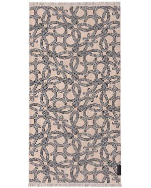 Loewe Anagram Fringed Beach Towel - Multicolour