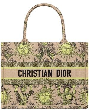 Dior Medium Iviera Book Tote Handbag - Metallic
